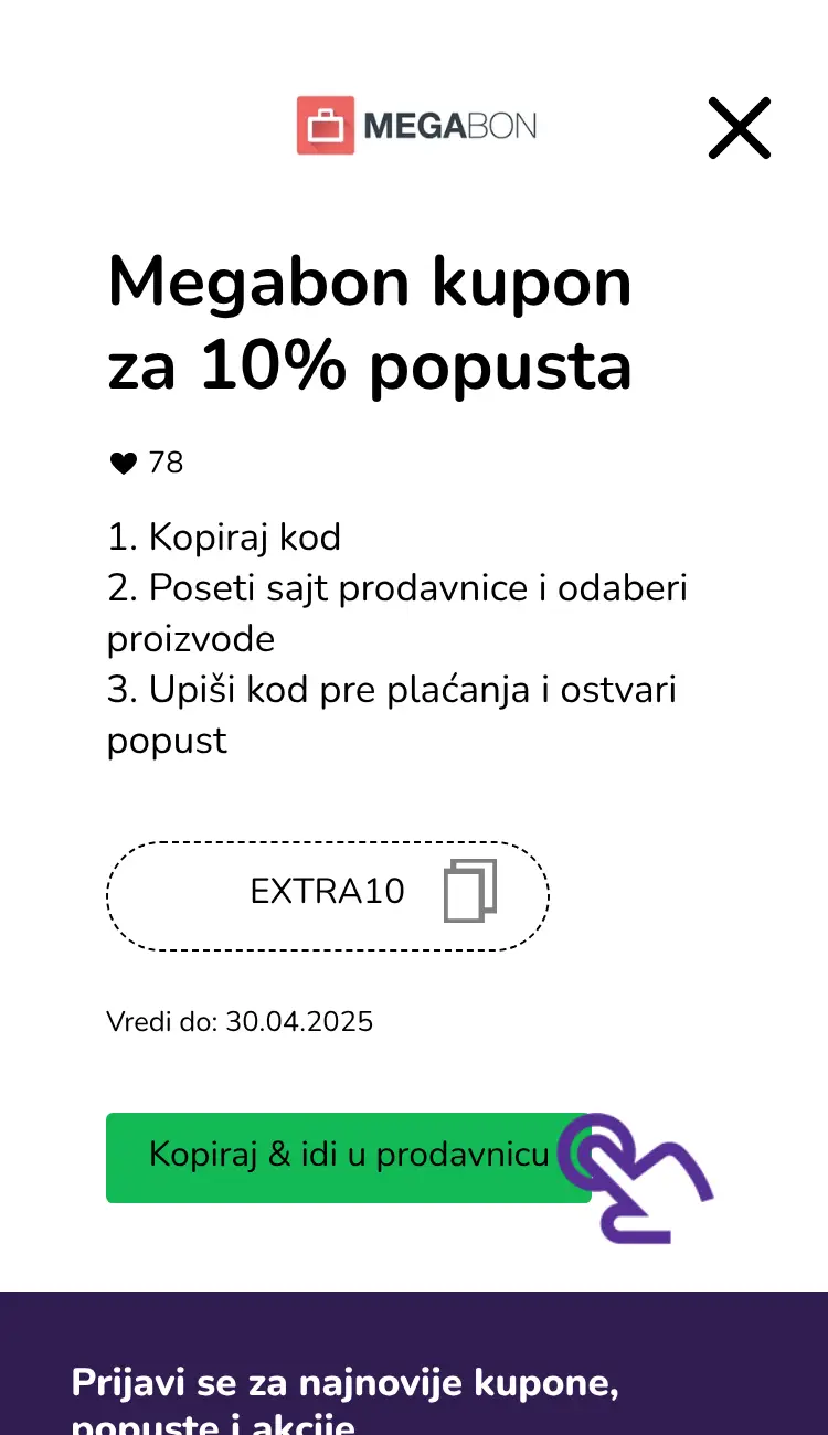 klik na kupon
